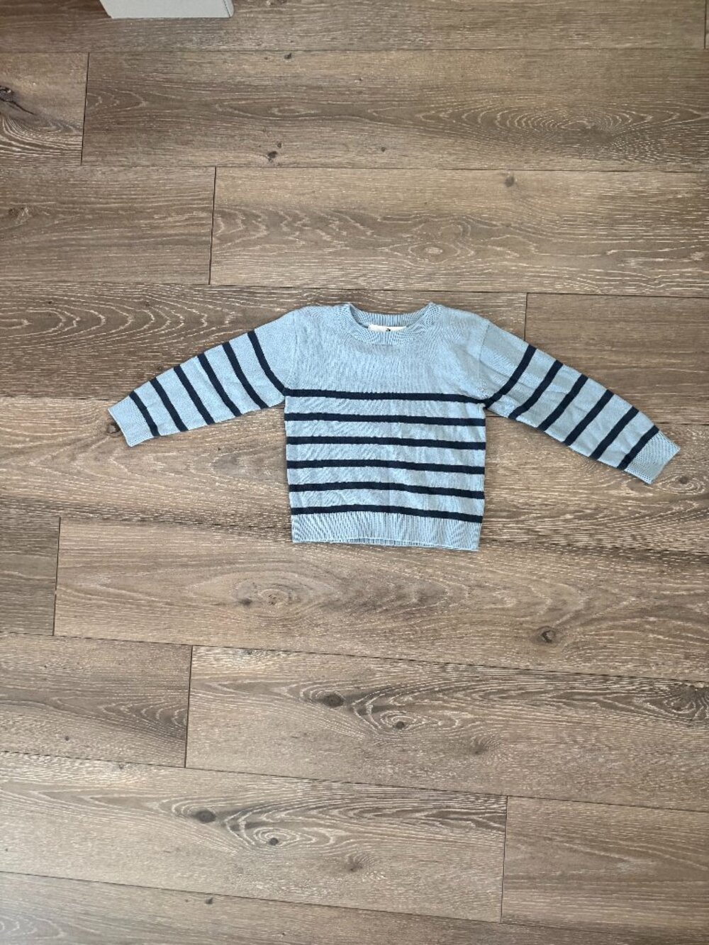 H&M Boys Light Blue & Navy Striped Sweater Size 2T